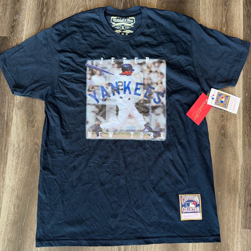 NWT Mitchell & Ness black Yankees Jeter Graphic Tee men’s size XL